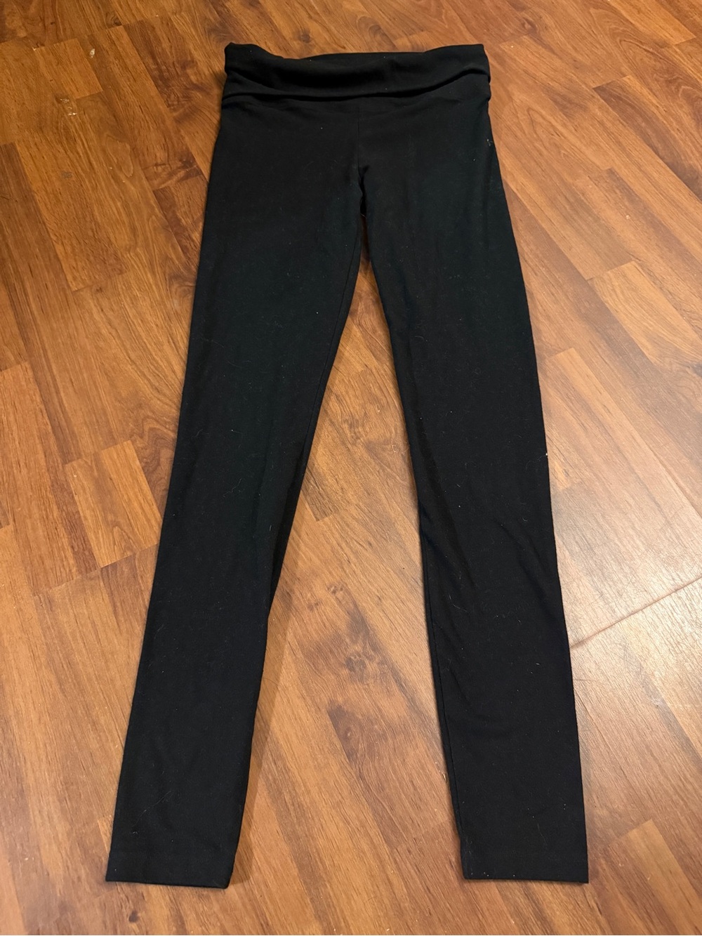 Victoria's Secret Black Fold-Over Waist Leggings